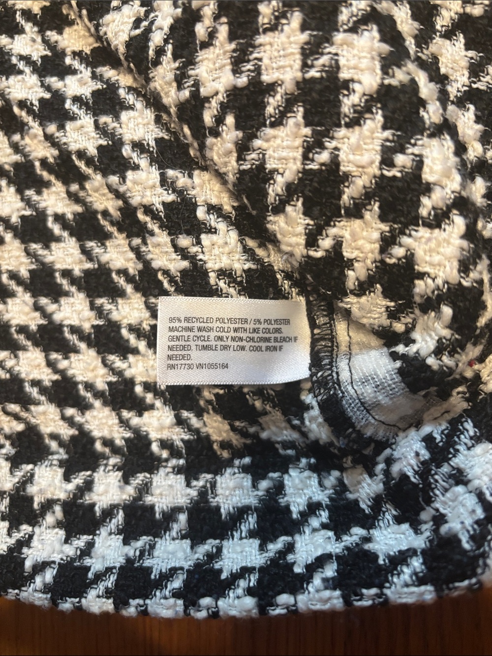 A New Day Black/Cream Houndstooth Button Down Jacket - Picture 7 of 9
